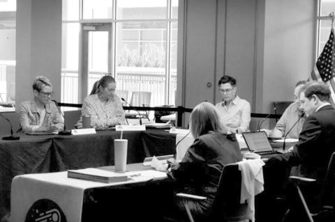 The governing board of Epic Charter School meets Tuesday at the 50 Penn Place complex in Oklahoma City. (Photo by Nuria Martinez-Keel/Oklahoma Voice)