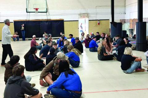 Strother Schools held a Mental Health Day before sending students off on Spring Break. Guest speakers included Dr. Delk from the Mental Health Association of Oklahoma, FCA Mentors Rep. John Talley and Joe Sindelar, and OSU football player Jaylan Beckley. 