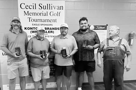2025 6th Annual Cecil Sullivan Golf Champions: Brett Walker, Ryan Walker, Kris Noey and Ron Hill Courtesy Photo