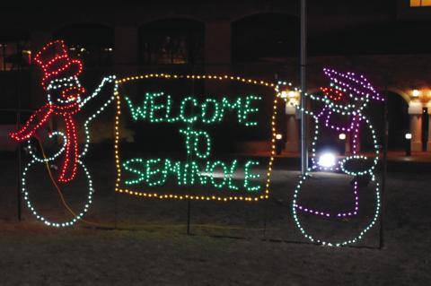 There are plenty of sights to behold at Snowman Wonderland in Seminole