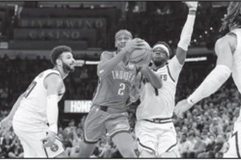 Short-Handed Thunder Survive Jokic-Less Nuggets, 105-100