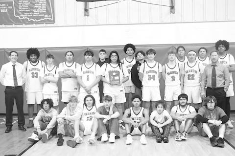 The Varnum Whippets are District Champions. The Whippets defeated the Butner Eagles 85-23 on Friday and the Bowlegs Bison 91-26 on Saturday. Varnum will host the Regionals Area IV on 20th through the 22nd of February. Courtesy Photo by Jeanne Gosa