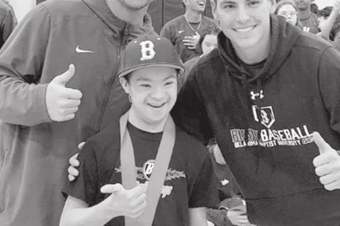 Right, The OBU Bison Baseball squad