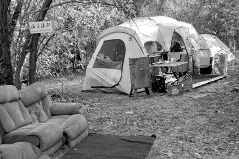 Charles Henderson and his mother, Sheila Gaddy, appeared in eviction court on Sept. 18, 2024. After being evicted and becoming homeless, Henderson was found dead in a tent on Jan. 3. (Heather Warlick/Oklahoma Watch)