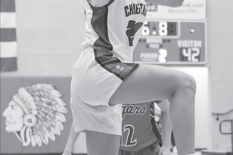 Courtesy Photo by Glen Bryan Seminole Lady Chieftain Jaelynne Knighton taking a shot at the basket Monday night.