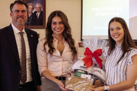 Gov. Stitt Speaks at Chamber Event, Tours SSC