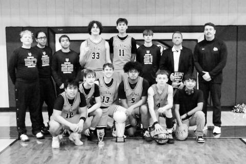 The Konawa Tigers won their championship game with the Moss Pirates Saturday. Konawa won the Bowlegs Tournament Championship with a final score of 52-49. Courtesy Photo by Don Gallagher