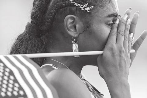 Olympian Clemon’s Attention Grabbing Earrings