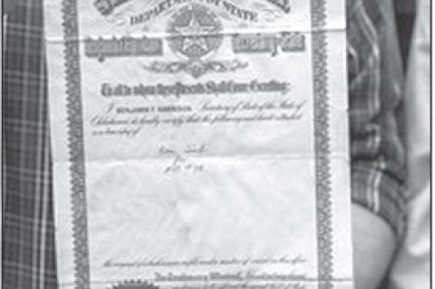 Oklahoma Family Donates Original Copy of 1913 Legislation to Fund Capitol Construction