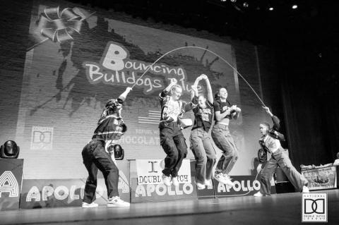 The Bouncing Bulldogs Jump Rope Team performing at the Apollo Theater in 2023. The team will be at the Reynolds Wellness Center through tomorrow and will stage an exhibition performance this evening at 5:30 p.m. The team was invited to Seminole by the Wew