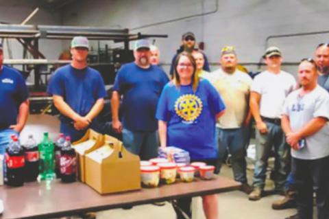 Passing out Food and Thanks…