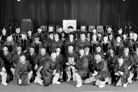 Oklahoma Baptist University celebrated a historic achievement on May 7 as the first cohort of its Prison Divinity Program (PDP) graduated with Bachelor of Arts degrees in Christian Studies. (OBU photo)