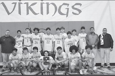 The Sasakwa Vikings are District Champions. The Vikings defeated the Earlsboro Wildcats Saturday 54-48. Staff Photo by Bill Anderson