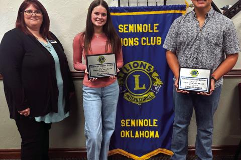 Civic Clubs Honor Seminole Students of The Month