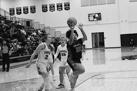 Seminole Lady Chieftain Jakayiah Andrews shoots the jumper Saturday night. Staff Photo by Andy Wilson