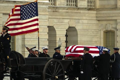 Former President Carter Takes Final Ride to Washington, DC