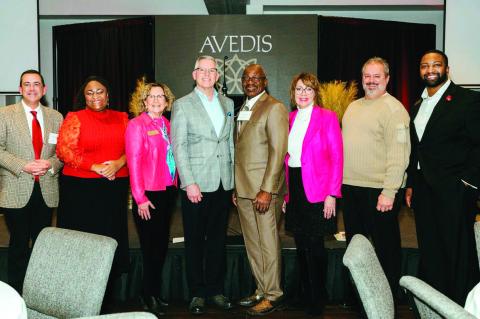 Local clergy and their guests at the Avedis Foundation’s annual Clergy Appreciation event Thursday, Feb. 13. Pictured L to R: Dr. James Wilder, LaShane Hill, Audrey Seeliger, Dr. Mark Dance, C.L. Prevost III, Dr. Kathy Laster, Dr. Shawn Crawley, and Jos