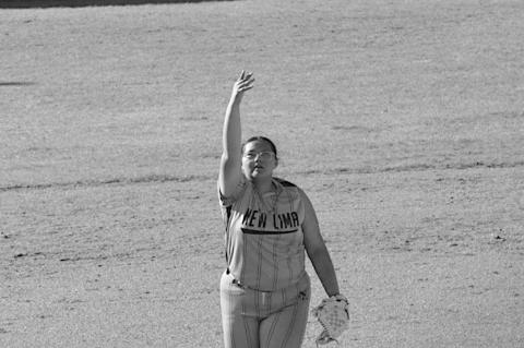 New Lima Lady Falcon Abagail McCulley pitches to the Mill Creek batter Thursday. Staff Photo by Bill Anderson