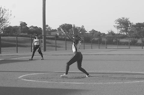 Bowlegs Lady Bison pitcher Alexis Southern throws the fast ball Tuesday night. Courtesy Photo by Jeanne Gosa