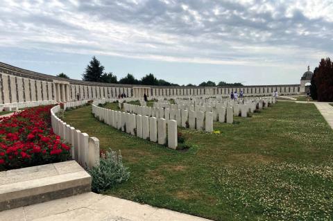 Above left, this memorial in front of the American Legion building in Konawa is engraved with these words: “This monument is erected and is a memorial to all those who have served to preserve this nation and its ideals. At right is a photo of Flanders F