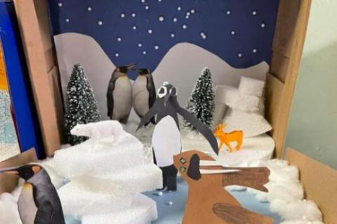 FIFTH GRADE CLASS CREATES ECOSYSTEM DIORAMAS