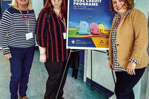 Seminole State College Concurrent Academic Advisor Cindy Nolen, Director of Enrollment Management Edith Cathey and Dean of Instruction Jessica Isaacs attended the Summit for Dual Credit Programs Feb. 15-17 at the South Padre Island Convention Center in So