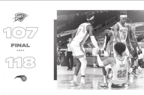 Thunder Fall to the Magic 107-118