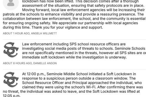 Social Media Threat Locks SPS Down Wednesday