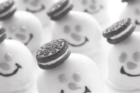 Melted Snowmen Oreo Balls Recipe
