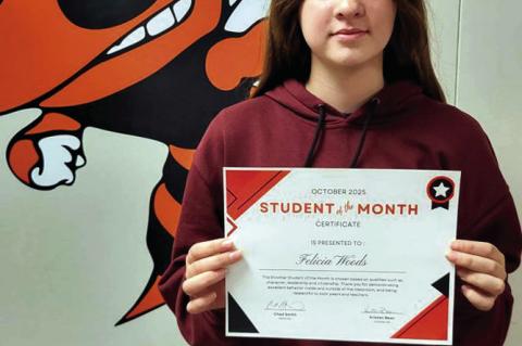 Strother Announces MS, HS Students of The Month