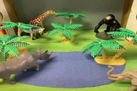 FIFTH GRADE CLASS CREATES ECOSYSTEM DIORAMAS