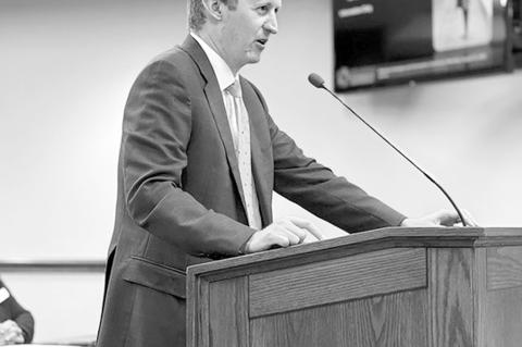 Oklahoma Department of Aerospace and Aeronautics Executive Director Grayson Ardies addressed the ODAA Commission at the August 2025 meeting. The Commission approved spending for several airport upgrades and improvements as well as funding for aerospace ed