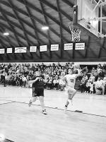New Lima Falconette Jaidyn Hinton flies in for the layup Thursday night. Staff Photo by Andy Wilson